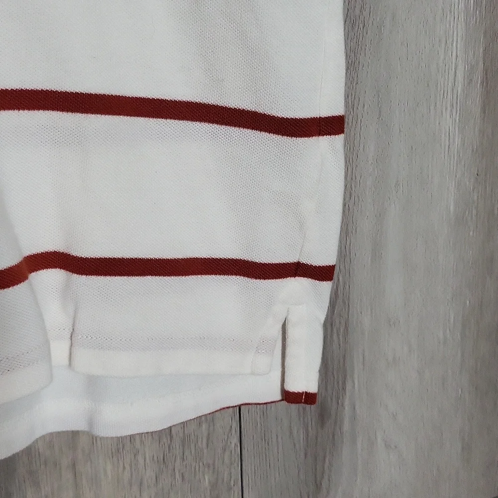J Crew Mens Large Polo Striped Collar‎ Short Sleeve Cotton Preppy Classic